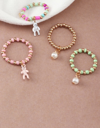 Replica Designer Astronaut Beaded Faux-Pearl Ring Set #795131 $8.12 USD for Wholesale