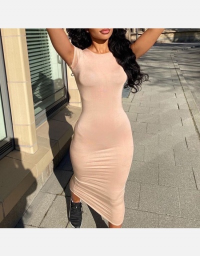 Simple Design Solid Crew Neck Short Sleeve Maxi Dress Short Sleeve Crew Neck #795193 $15.08 USD, Wholesale Fashion Maxi Dresses