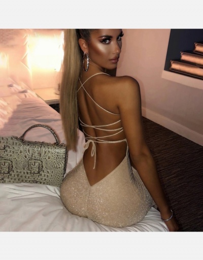 Replica Night Club Slit Backless Lace Up Maxi Dress Sleeveless Boat Neck #795215 $26.71 USD for Wholesale