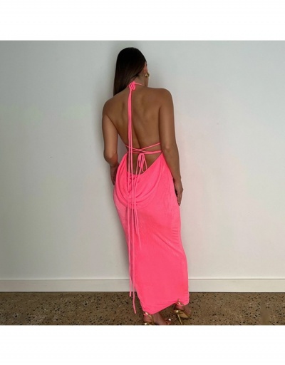 Replica Women Sexy Halter Sleeveless Maxi Dresses Sleeveless Square Neck #795227 $23.11 USD for Wholesale