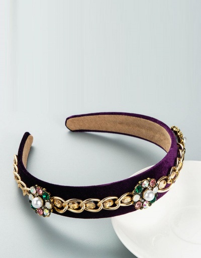 Replica Gorgeous Faux-Pearl Flower Hair Hoop #795237 $13.66 USD for Wholesale