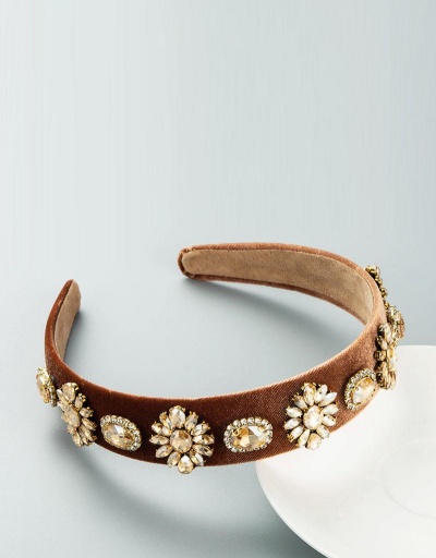 Replica Retro Style Flower Flannel Hair Hoop #795238 $16.94 USD for Wholesale