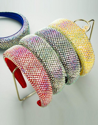 Vintage Colorful Rhinestone Sponge Hair Hoop #795240 $11.48 USD, Wholesale Fashion Hair Accessories