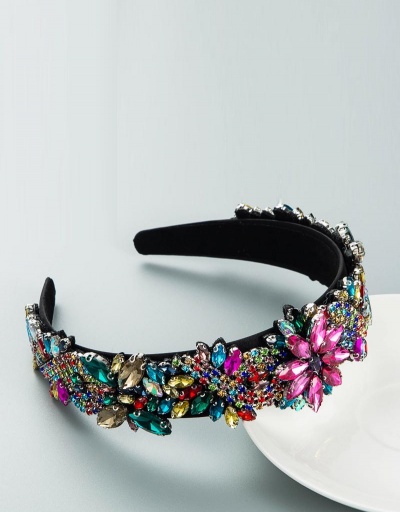 Replica Retro Style Colorful Flower Hair Hoop #795246 $15.98 USD for Wholesale