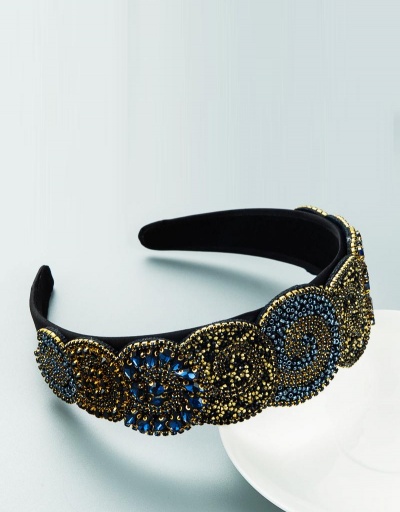 Replica Vintage Colorful Rhinestone Broadside Hair Hoop #795247 $18.76 USD for Wholesale