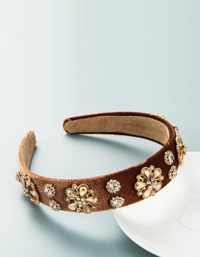 Replica Baroque Style Edelweiss Flowers Vintage Hair Hoop #795264 $15.80 USD for Wholesale