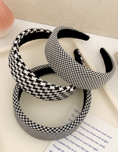 Fashion Contrast Color Plaid Hair Hoop  #795276 $4.03 USD, Wholesale Fashion Hair Accessories