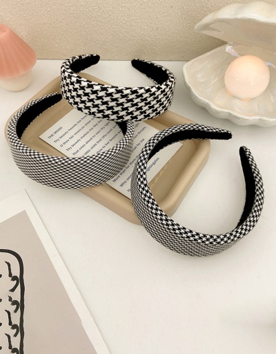 Replica Fashion Contrast Color Plaid Hair Hoop  #795276 $4.03 USD for Wholesale