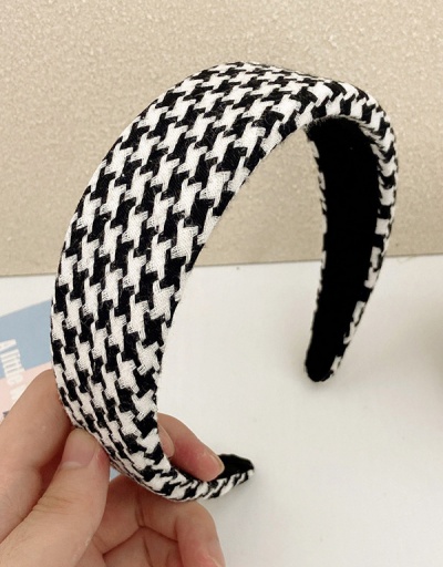 Replica Fashion Contrast Color Plaid Hair Hoop  #795276 $4.03 USD for Wholesale