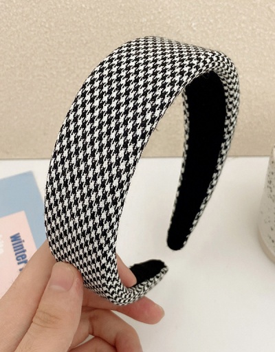 Replica Fashion Contrast Color Plaid Hair Hoop  #795276 $4.03 USD for Wholesale