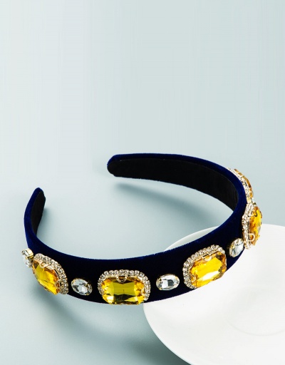 Replica Royal Court Euro Geometry Rhinestone Hair Hoop #795284 $13.47 USD for Wholesale