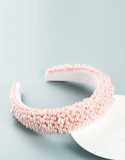 Attractive Solid Thicken Sponge Faux-Pearl Hair Hoop #795285 $18.54 USD, Wholesale Fashion Hair Accessories