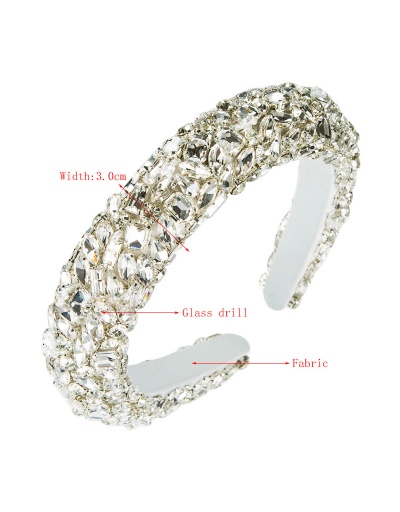 Replica Retro Style Baroque Shinny Rhinestone Hair Hoop #795286 $26.89 USD for Wholesale