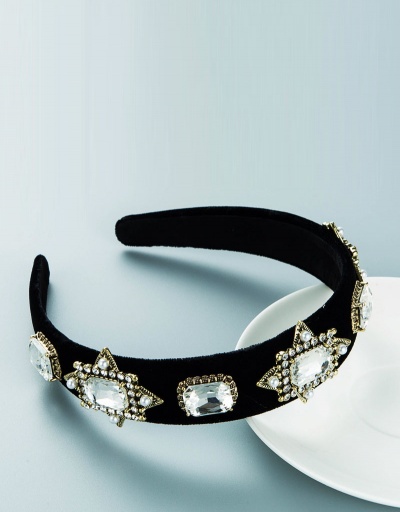 Replica Vintage Style Square Faux-Pearl Rhinestone Hair Hoop #795293 $14.04 USD for Wholesale