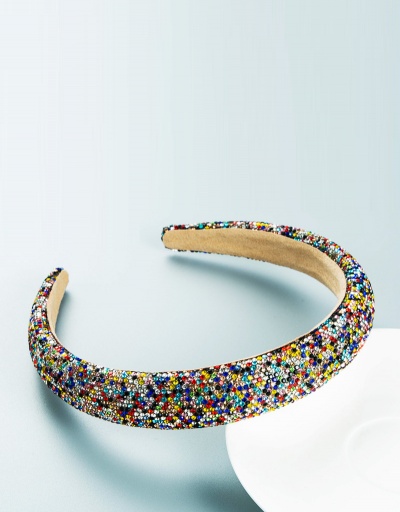 Replica Vintage Colorful Rhinestone Leopard Broadside Hair Hoop #795303 $10.66 USD for Wholesale