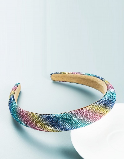 Replica Vintage Colorful Rhinestone Leopard Broadside Hair Hoop #795303 $10.66 USD for Wholesale