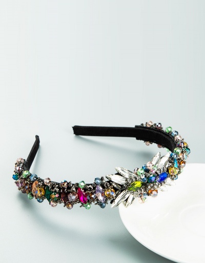 Replica Exaggerated Vintage Rhinestone Hair Hoop Women #795305 $24.00 USD for Wholesale