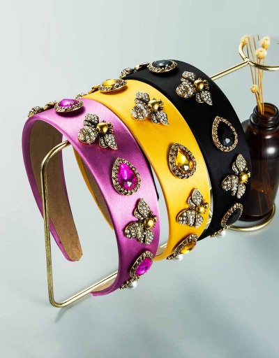 Baroque Style Bee Geometry Rhinestone Hair Hoop #795308 $14.58 USD, Wholesale Fashion Hair Accessories