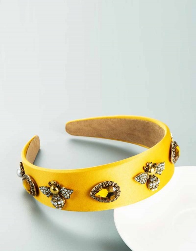 Replica Baroque Style Bee Geometry Rhinestone Hair Hoop #795308 $14.58 USD for Wholesale