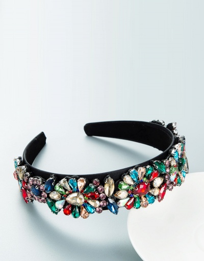 Replica Retro Style Colorful Rhinestone Hyperbolic Hair Hoop #795310 $16.94 USD for Wholesale