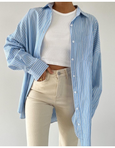 Replica  Versatile Pure Color Long Sleeve Blouses For Women Long Sleeve Turndown Collar #795389 $20.61 USD for Wholesale