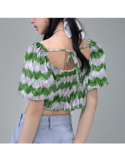 Replica  Puff Sleeve Summer Short Sleeve Top Short Sleeve Square Neck #795390 $54.01 USD for Wholesale