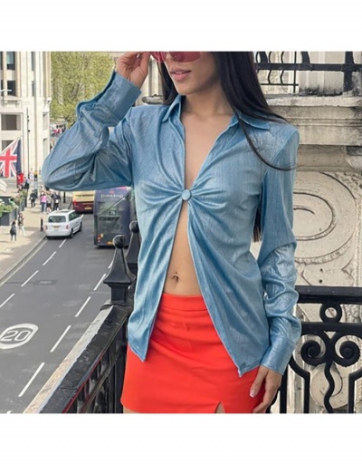 Replica New Fashion Long Sleeve Sexy Ladies Blouse Long Sleeve Turndown Collar #795393 $27.24 USD for Wholesale