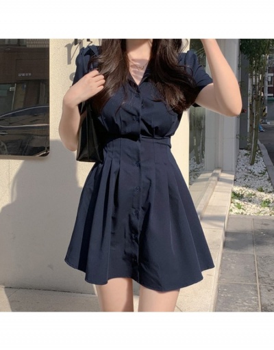  Retro Short Sleeve A Line Shirt Dress Short Sleeve Turndown Collar #795409 $32.45 USD, Wholesale Fashion Blouses