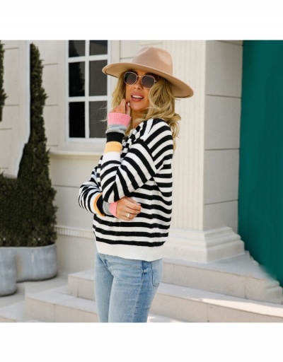 Replica  Casual Striped Crew Neck Long Sleeve Pullovers Long Sleeve Crew Neck #795415 $32.11 USD for Wholesale