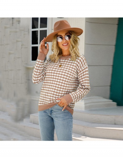 Replica  2022 Knitting Women Long Sleeve Pullover Top Long Sleeve Crew Neck #795418 $31.40 USD for Wholesale