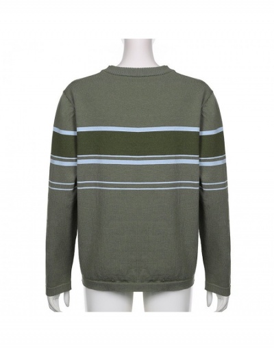 Replica  Autumn Knitting Striped Long Sleeve Pullover Long Sleeve Crew Neck #795435 $30.28 USD for Wholesale