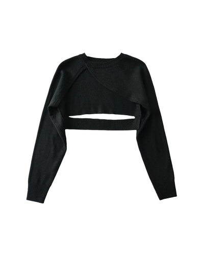 Replica Easy Matching Solid Long Sleeve Women Tops Long Sleeve Crew Neck #795448 $32.50 USD for Wholesale