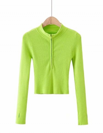 Zipper Up Solid Casual Mock Neck Tops Long Sleeve Mock Neck #795458 $38.04 USD, Wholesale Fashion Sweaters &amp; Cardigans