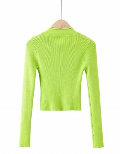 Replica Zipper Up Solid Casual Mock Neck Tops Long Sleeve Mock Neck #795458 $38.04 USD for Wholesale