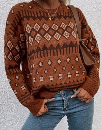 Vintage Grunge Style Autumn Knitted Sweater Long Sleeve Crew Neck #795502 $33.35 USD, Wholesale Fashion Sweaters &amp; Cardigans