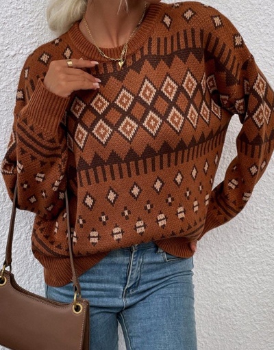 Replica Vintage Grunge Style Autumn Knitted Sweater Long Sleeve Crew Neck #795502 $33.35 USD for Wholesale