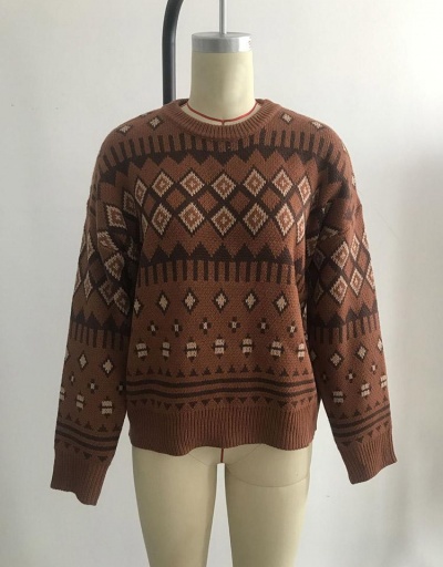 Replica Vintage Grunge Style Autumn Knitted Sweater Long Sleeve Crew Neck #795502 $33.35 USD for Wholesale