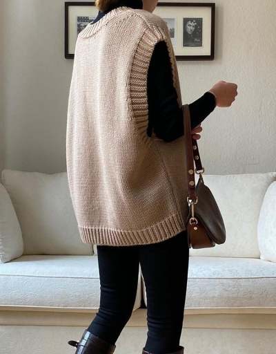 Replica Casual Outwear V Neck Knitted Sweater Tank Top Sleeveless V Neck #795509 $27.30 USD for Wholesale