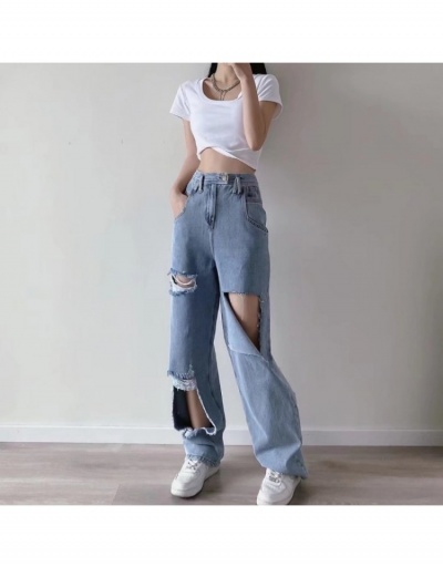 Replica New Pure Color Ripped Women's Jeans #795521 $49.14 USD for Wholesale