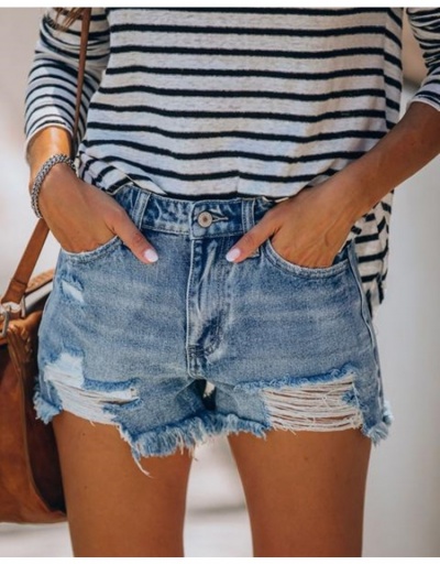 Casual Fashion Hollow Out Tassel Design Short Denim Pants  #795526 $20.83 USD, Wholesale Fashion Jeans