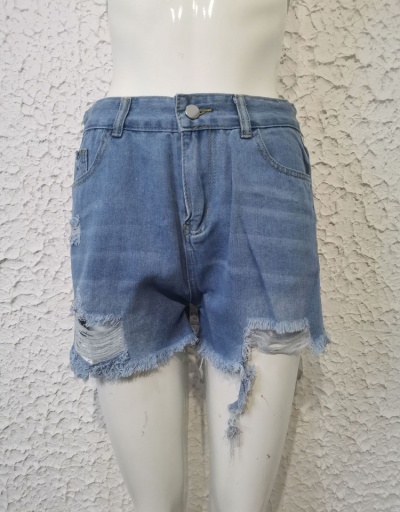 Replica Casual Fashion Hollow Out Tassel Design Short Denim Pants  #795526 $20.83 USD for Wholesale