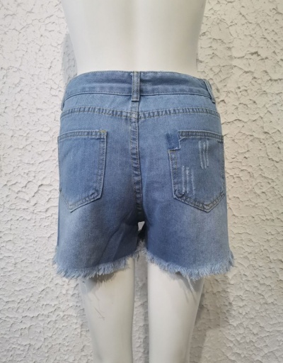 Replica Casual Fashion Hollow Out Tassel Design Short Denim Pants  #795526 $20.83 USD for Wholesale