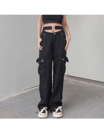 Replica  Fashion Casual Metal Button Pocket Work Straight-leg Pants #795527 $29.80 USD for Wholesale