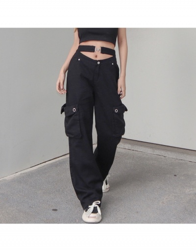 Replica  Fashion Casual Metal Button Pocket Work Straight-leg Pants #795527 $29.80 USD for Wholesale