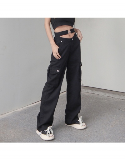 Replica  Fashion Casual Metal Button Pocket Work Straight-leg Pants #795527 $29.80 USD for Wholesale