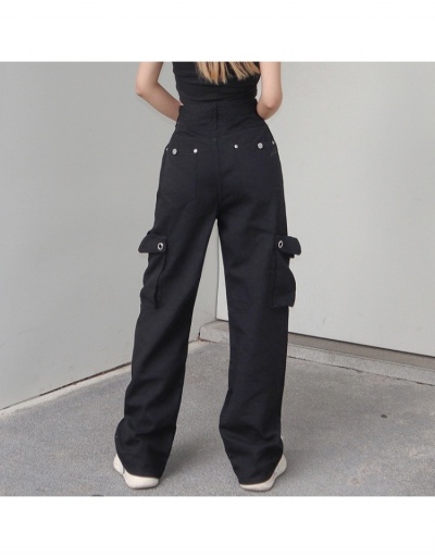 Replica  Fashion Casual Metal Button Pocket Work Straight-leg Pants #795527 $29.80 USD for Wholesale