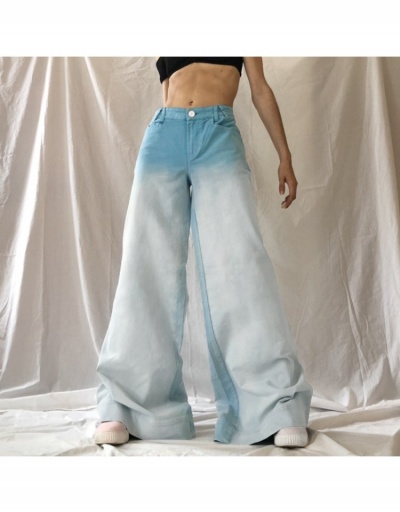 Trendy Gradient Color Wide Leg Jeans For Women #795541 $35.70 USD, Wholesale Fashion Jeans