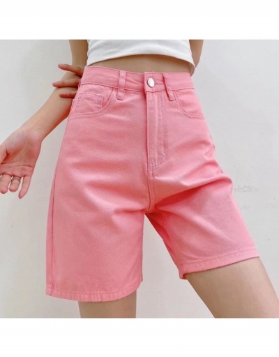 Simple Design Solid Straight Denim Shorts For Women #795545 $35.10 USD, Wholesale Fashion Jeans