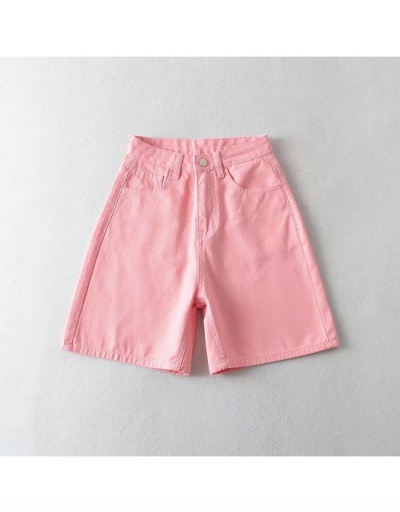 Replica Simple Design Solid Straight Denim Shorts For Women #795545 $35.10 USD for Wholesale