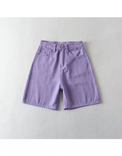 Replica Simple Design Solid Straight Denim Shorts For Women #795545 $35.10 USD for Wholesale